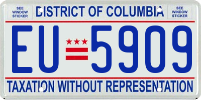 DC license plate EU5909