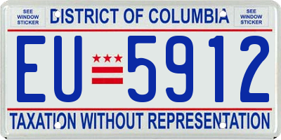 DC license plate EU5912
