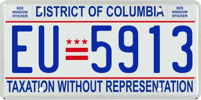 DC license plate EU5913