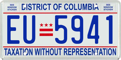 DC license plate EU5941