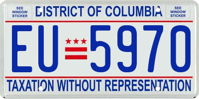 DC license plate EU5970