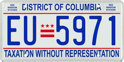 DC license plate EU5971