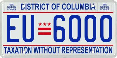 DC license plate EU6000