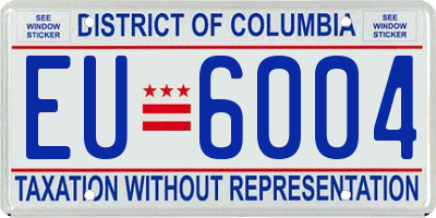 DC license plate EU6004