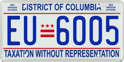 DC license plate EU6005