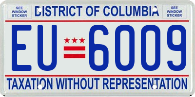 DC license plate EU6009