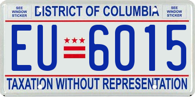 DC license plate EU6015
