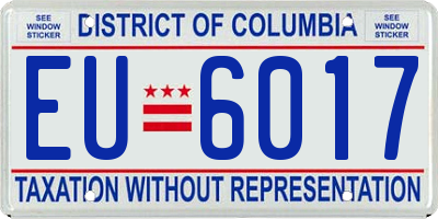DC license plate EU6017