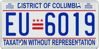 DC license plate EU6019