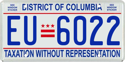 DC license plate EU6022
