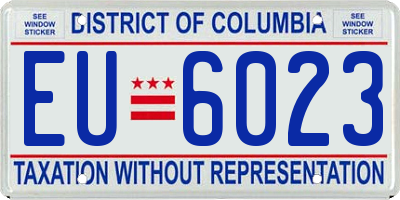 DC license plate EU6023