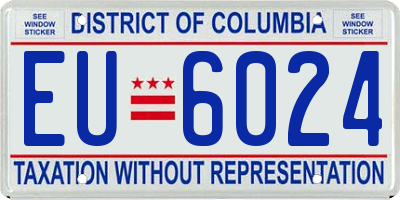 DC license plate EU6024