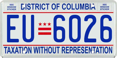 DC license plate EU6026