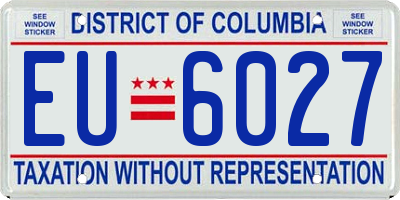 DC license plate EU6027