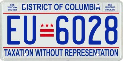 DC license plate EU6028