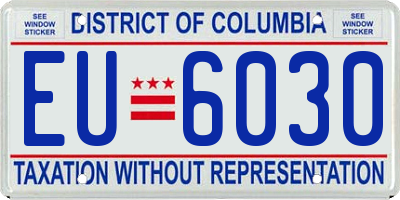 DC license plate EU6030