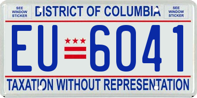 DC license plate EU6041