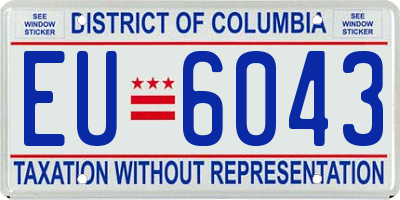 DC license plate EU6043