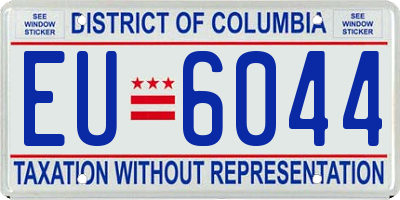 DC license plate EU6044