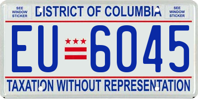 DC license plate EU6045