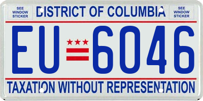 DC license plate EU6046
