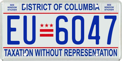 DC license plate EU6047