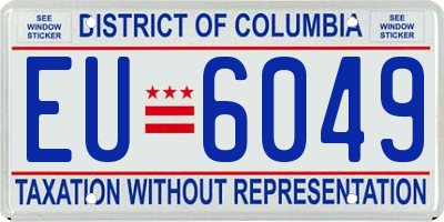 DC license plate EU6049