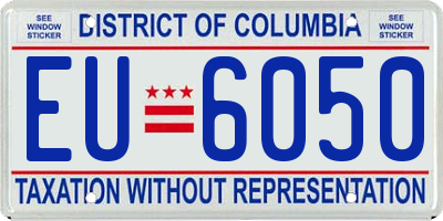 DC license plate EU6050
