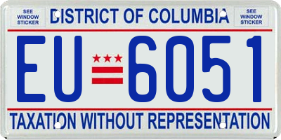 DC license plate EU6051