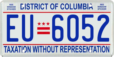 DC license plate EU6052