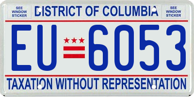 DC license plate EU6053