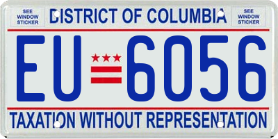 DC license plate EU6056