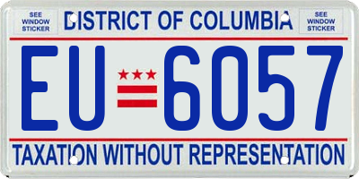 DC license plate EU6057