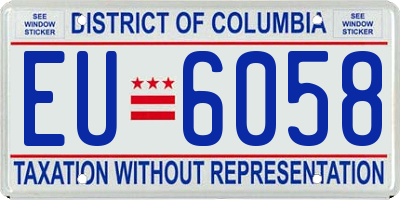 DC license plate EU6058