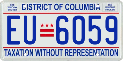 DC license plate EU6059