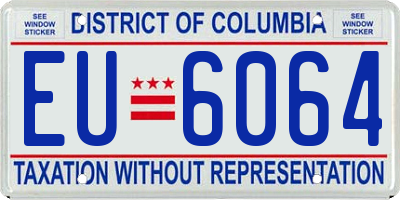 DC license plate EU6064