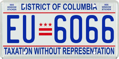 DC license plate EU6066