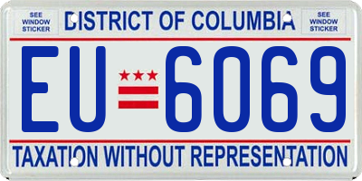 DC license plate EU6069