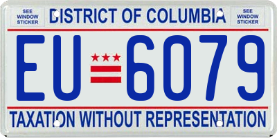 DC license plate EU6079