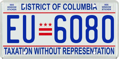 DC license plate EU6080