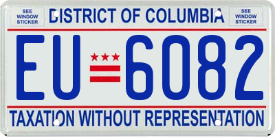 DC license plate EU6082