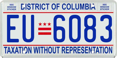 DC license plate EU6083