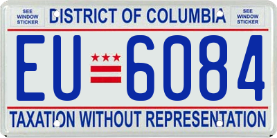DC license plate EU6084