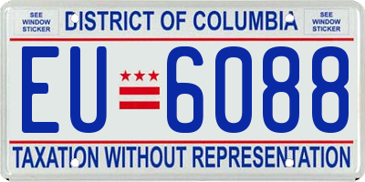 DC license plate EU6088