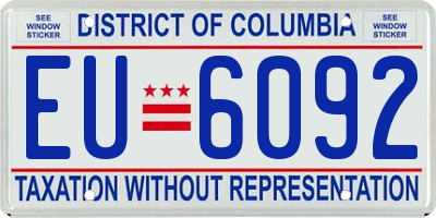 DC license plate EU6092