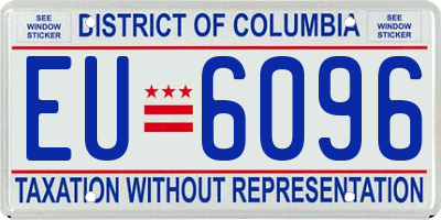 DC license plate EU6096