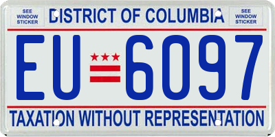 DC license plate EU6097