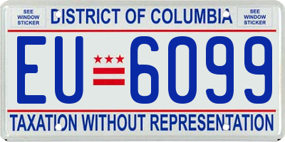 DC license plate EU6099