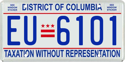 DC license plate EU6101