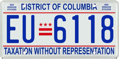 DC license plate EU6118
